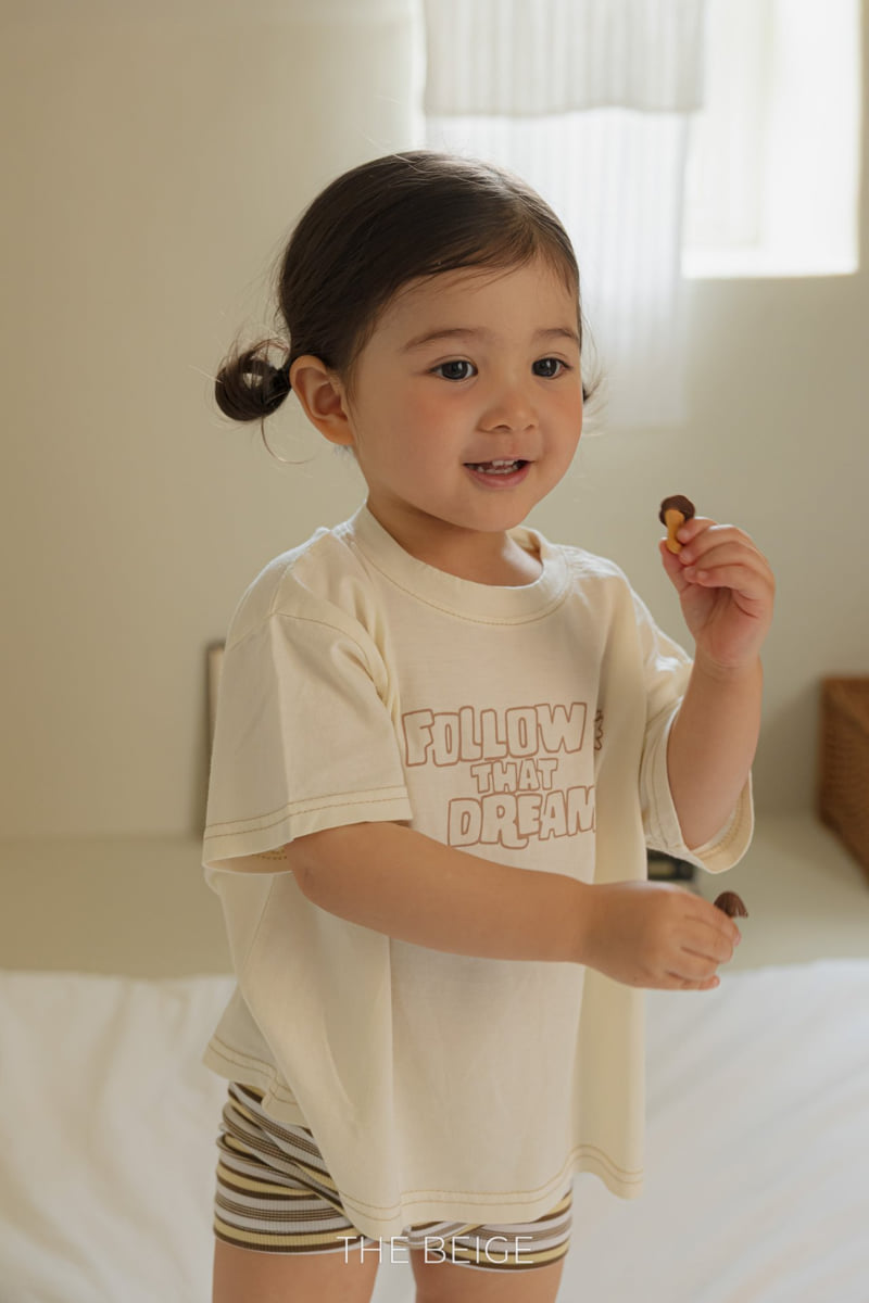 The Beige - Korean Baby Fashion - #babyfever - Solid Short Sleeved Tee - 4