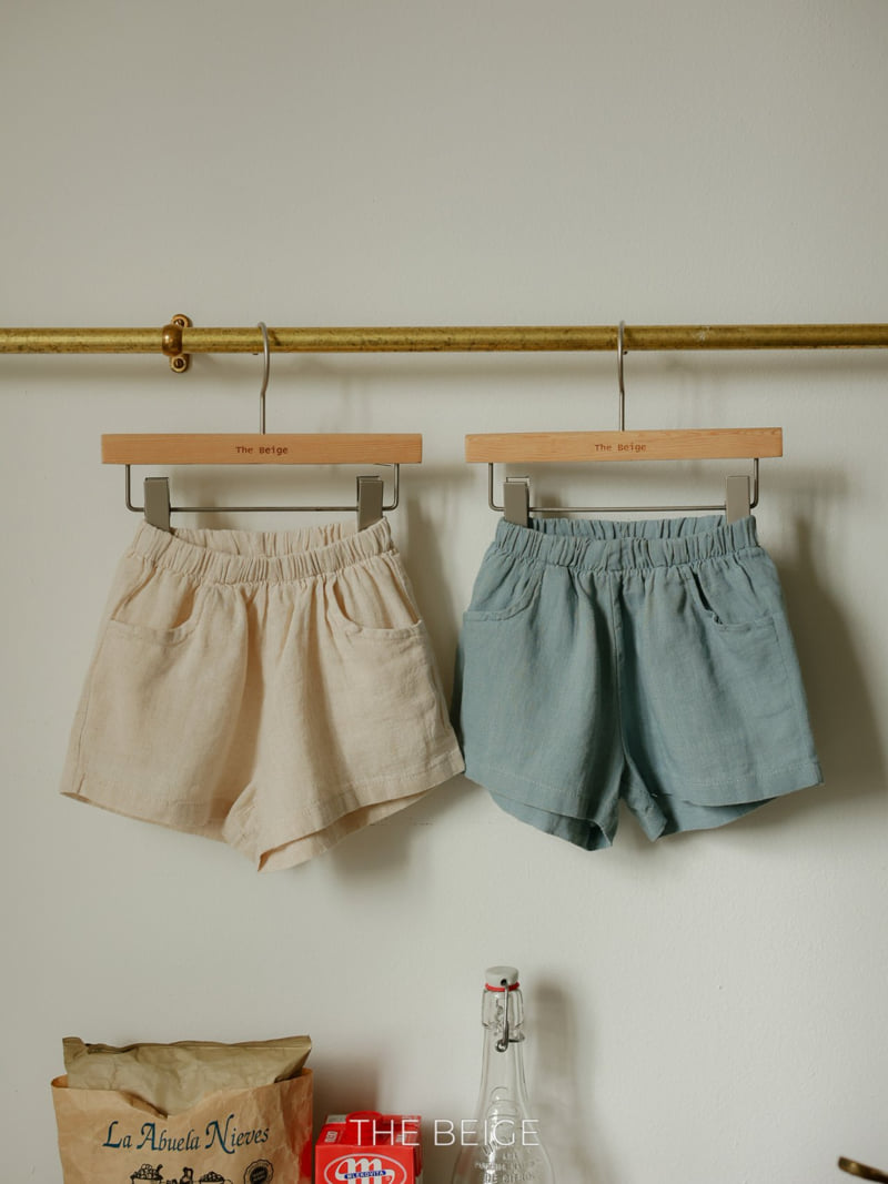The Beige - Korean Baby Fashion - #babygirlfashion - Linen Shorts