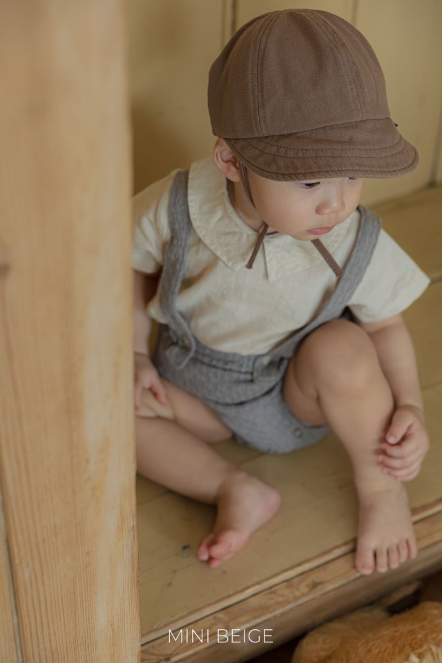 The Beige - Korean Baby Fashion - #babygirlfashion - Linen Collar Tee - 2