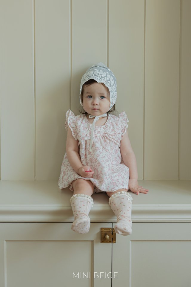 The Beige - Korean Baby Fashion - #babygirlfashion - Flower Ribbon Blouse