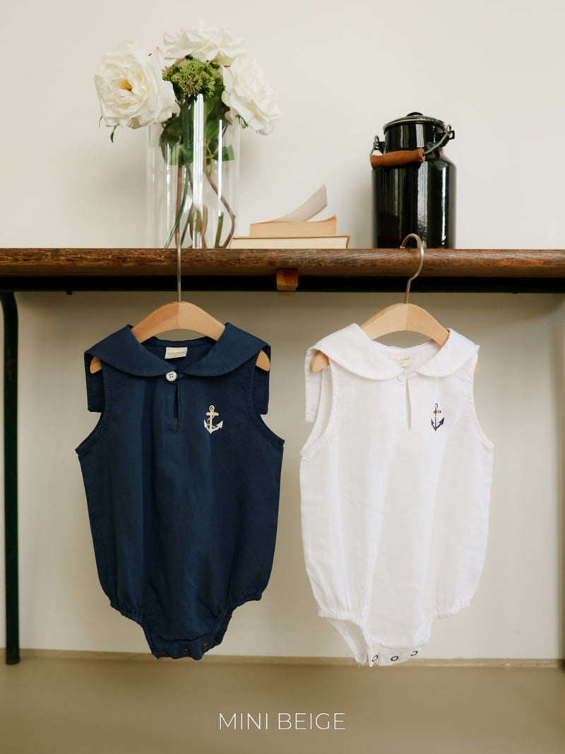 The Beige - Korean Baby Fashion - #babygirlfashion - Sailor Sleeveless Suit - 12