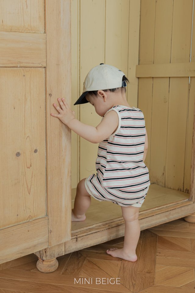 The Beige - Korean Baby Fashion - #babygirlfashion - Stripe Sleeveless Set - 6