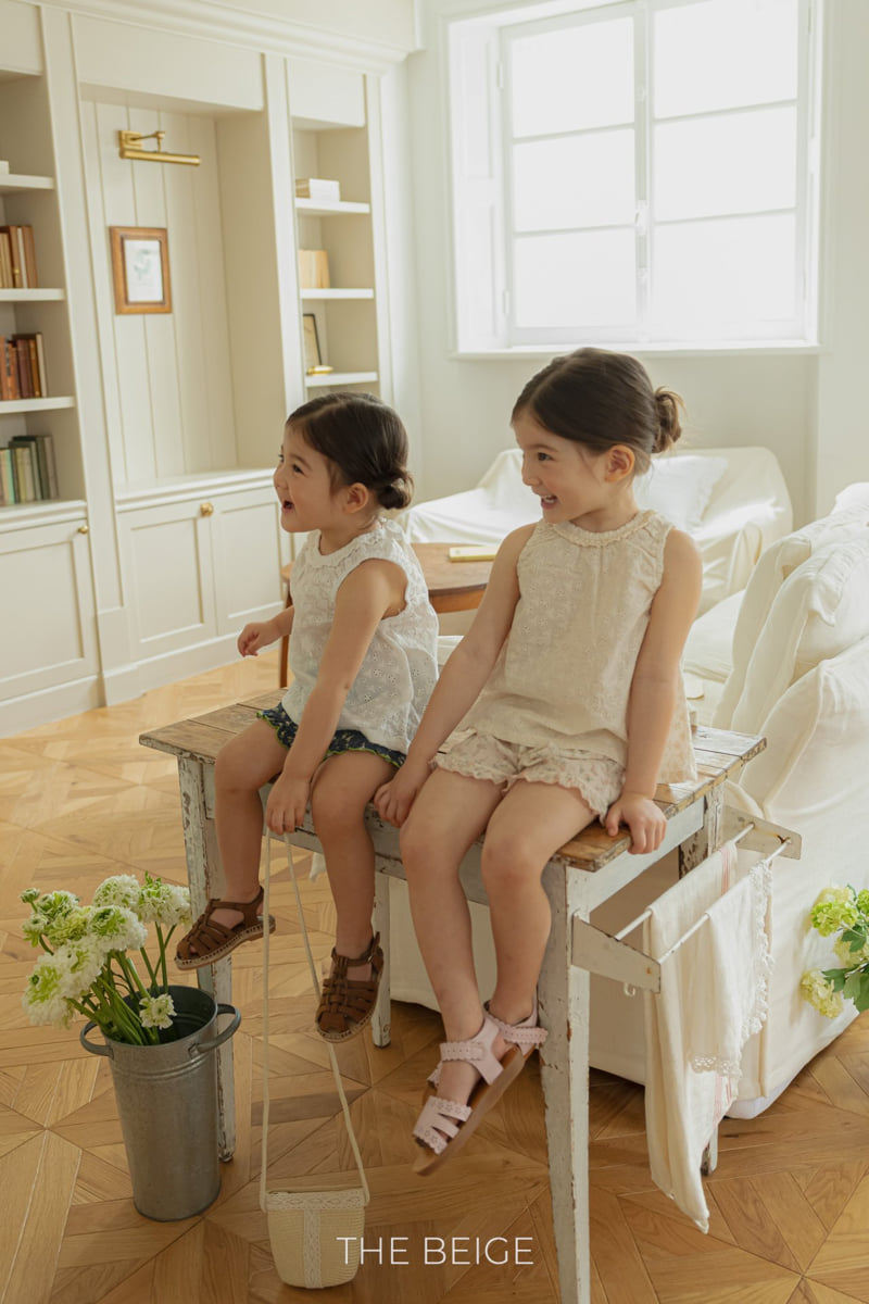 The Beige - Korean Baby Fashion - #babylifestyle - Ribbon Sleeveless Blouse - 6