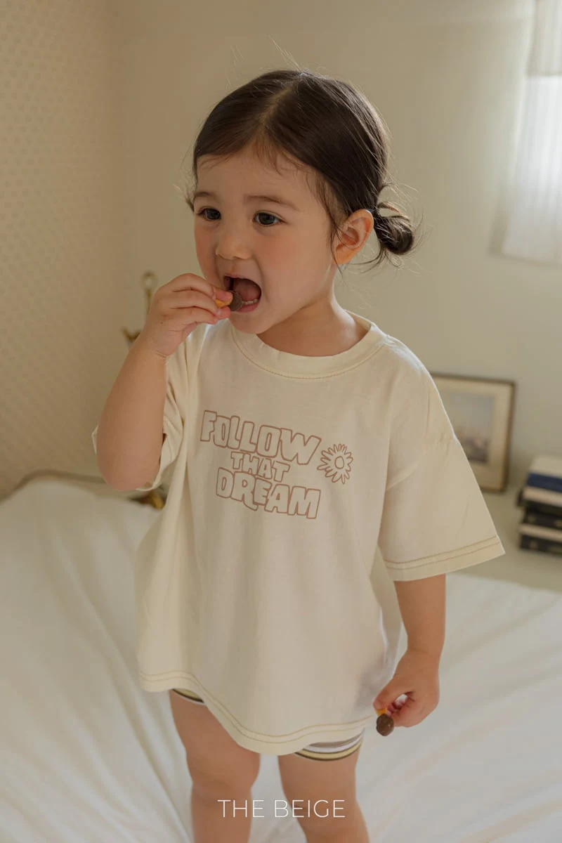 The Beige - Korean Baby Fashion - #babylifestyle - Solid Short Sleeved Tee - 5