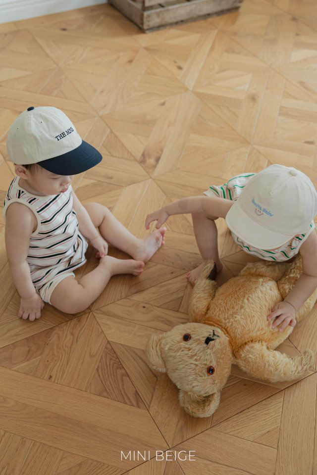 The Beige - Korean Baby Fashion - #babylifestyle - Stripe Sleeveless Set - 7