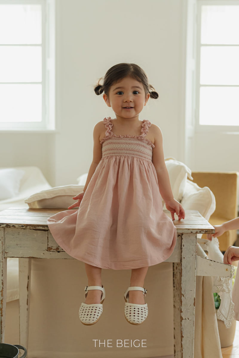 The Beige - Korean Baby Fashion - #babyoninstagram - Shirred Frill One-piece - 5