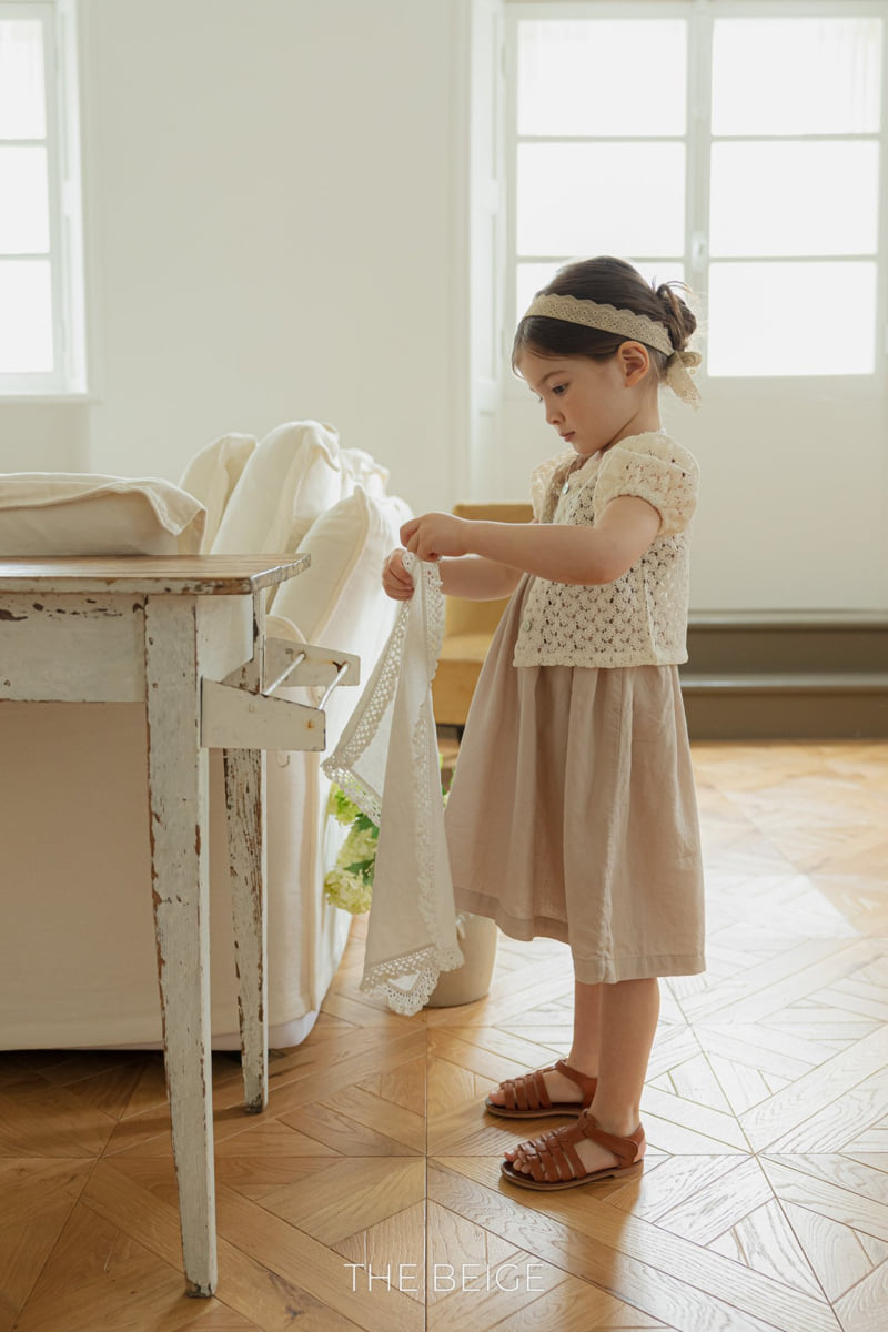 The Beige - Korean Baby Fashion - #babyootd - Puff Short Sleeved Cardigan - 3