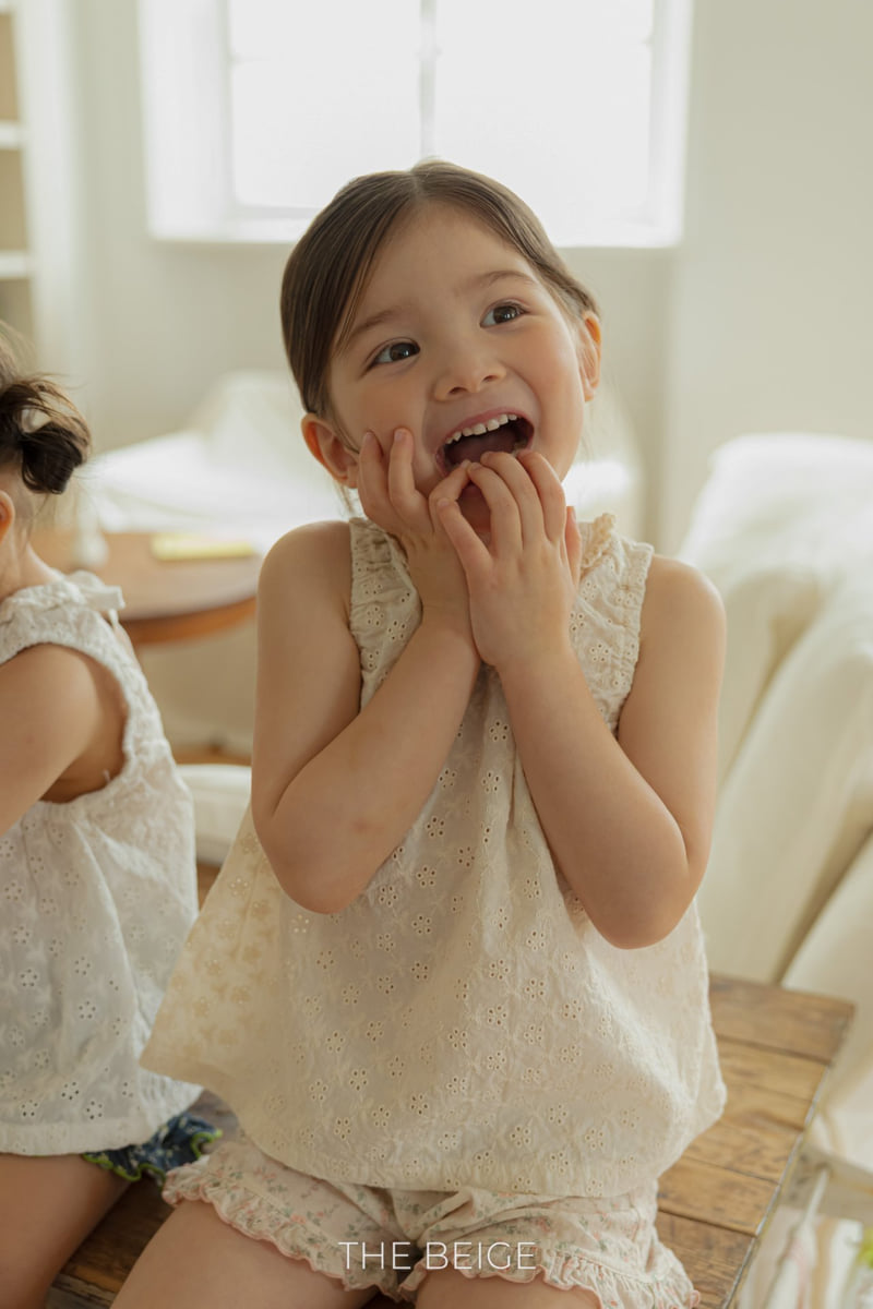 The Beige - Korean Baby Fashion - #babyootd - Ribbon Sleeveless Blouse - 8