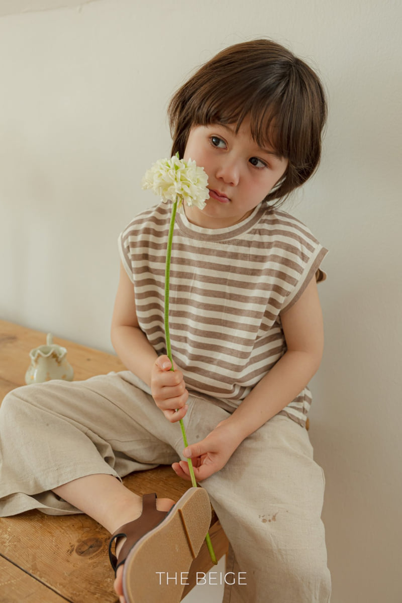 The Beige - Korean Baby Fashion - #babyootd - Stripe Sleeveless - 3