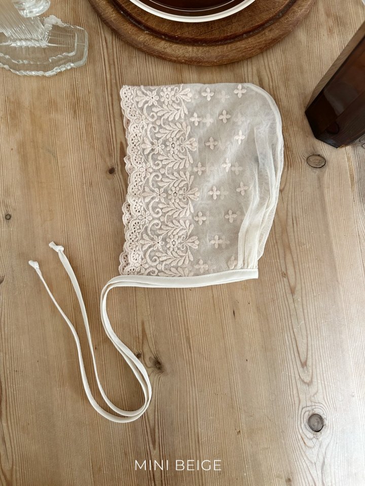 The Beige - Korean Baby Fashion - #babyootd - Lace Bonnet - 2