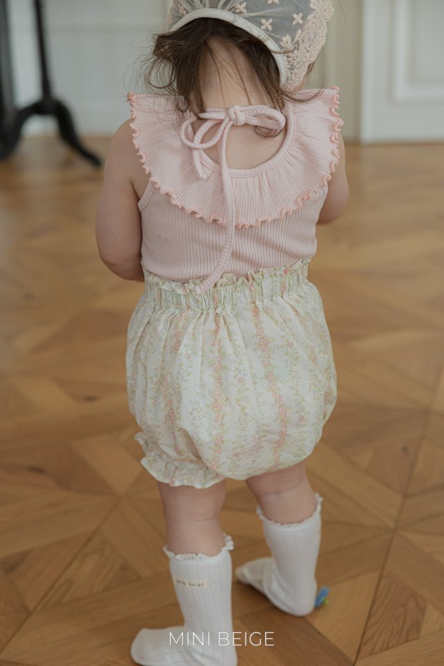 The Beige - Korean Baby Fashion - #babyootd - Frill Ribbon Wave Sleeveless - 9