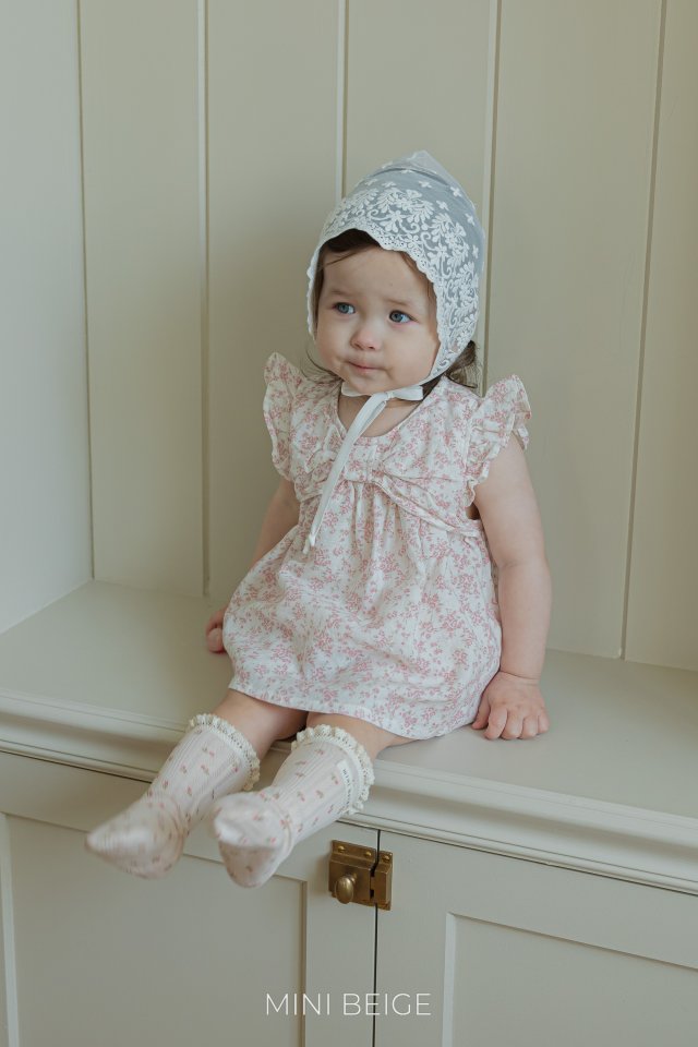 The Beige - Korean Baby Fashion - #babyoninstagram - Flower Ribbon Blouse - 4