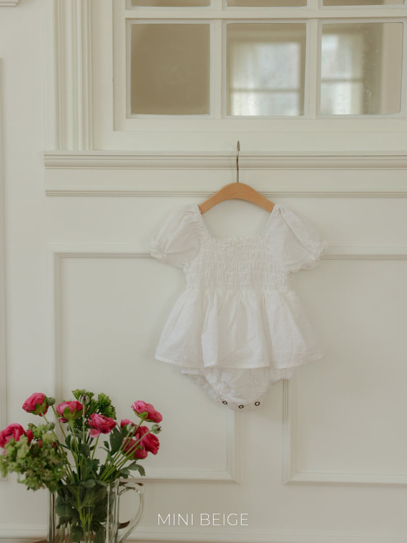 The Beige - Korean Baby Fashion - #babyootd - Shirred Skirt Suit - 12