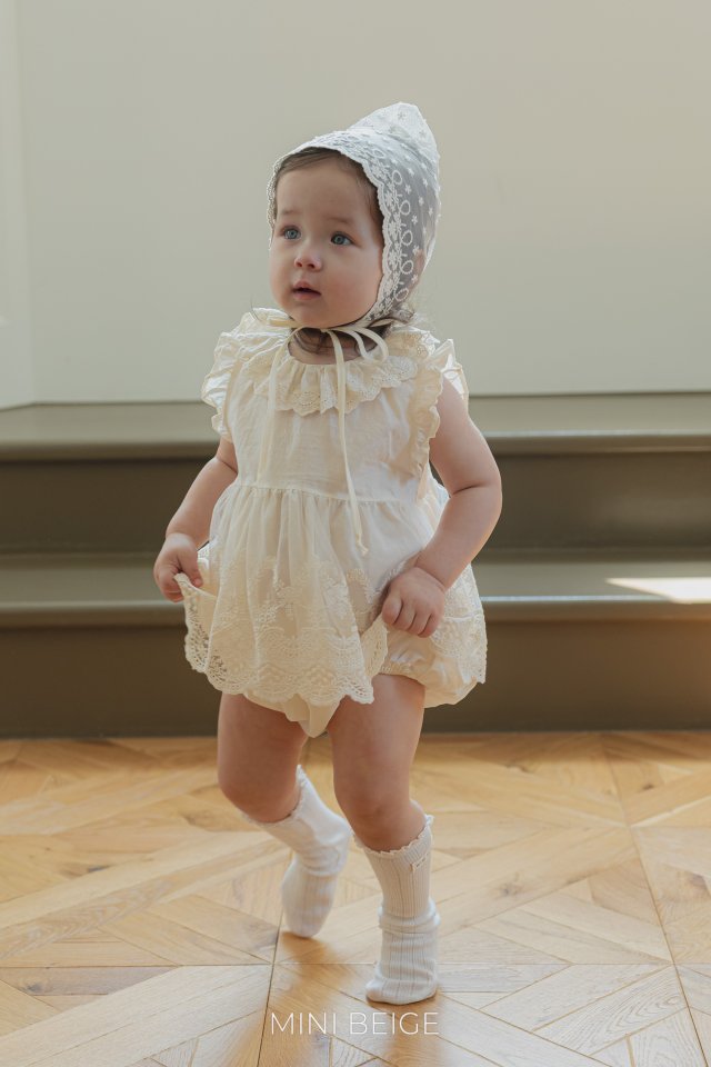 The Beige - Korean Baby Fashion - #babyootd - Lace Skirt Suit - 11