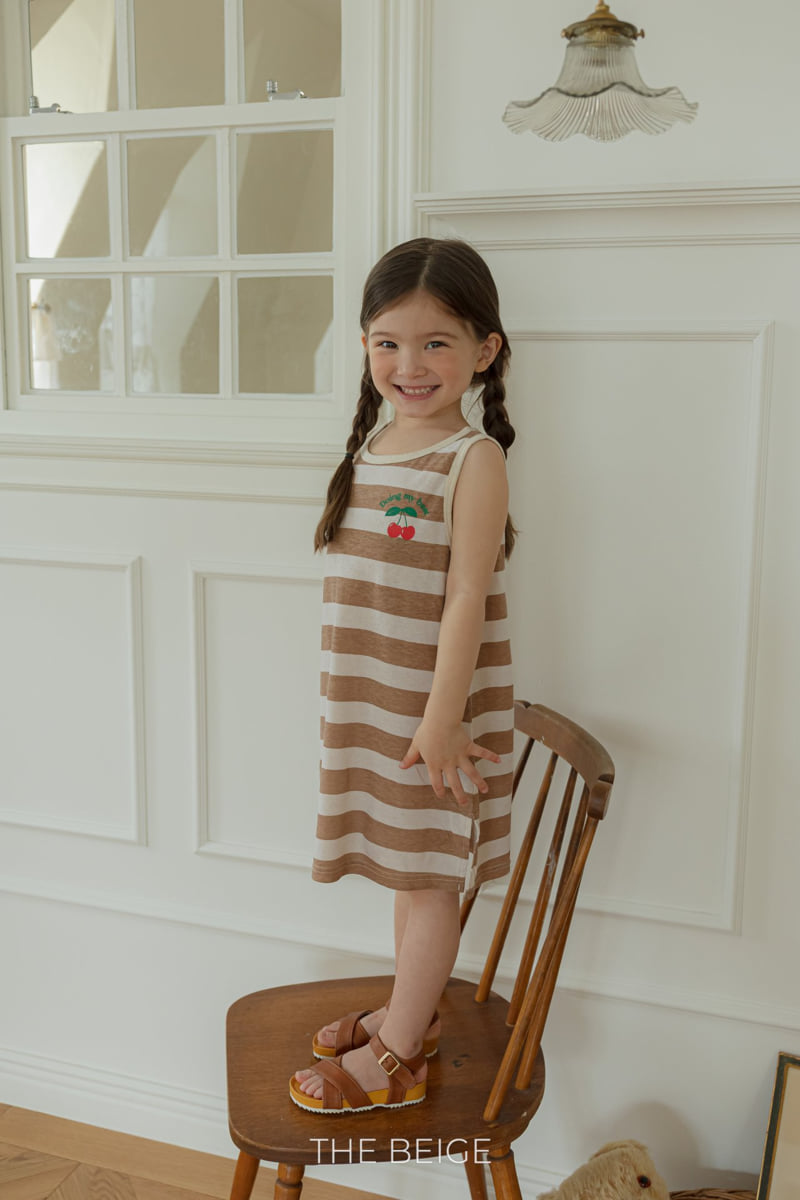 The Beige - Korean Baby Fashion - #babyoutfit - Stripe Sleeveless One-piece - 5