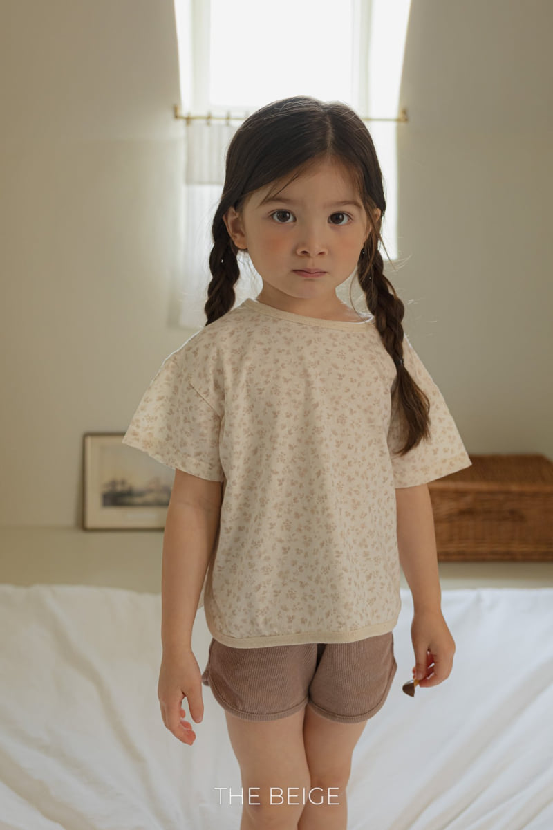 The Beige - Korean Baby Fashion - #babyoutfit - Flower Print Tee - 10