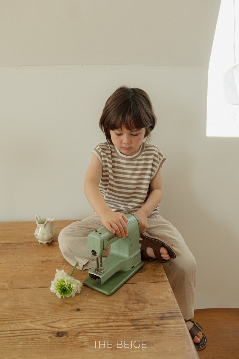 The Beige - Korean Baby Fashion - #babyootd - Stripe Sleeveless - 4