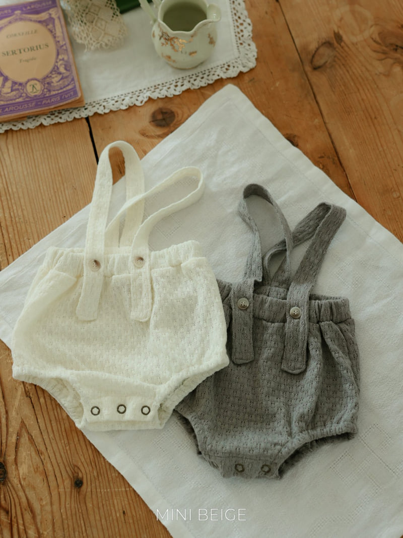 The Beige - Korean Baby Fashion - #babyoutfit - Overalls Jacquard Bloomers - 12