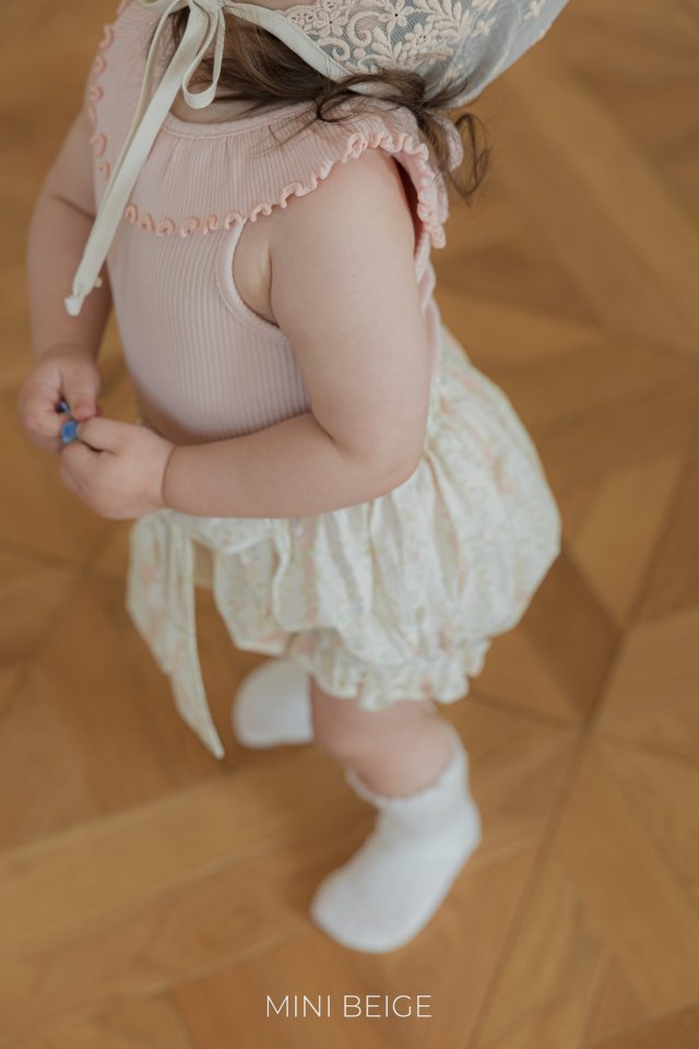 The Beige - Korean Baby Fashion - #babyoutfit - Frill Ribbon Wave Sleeveless - 10