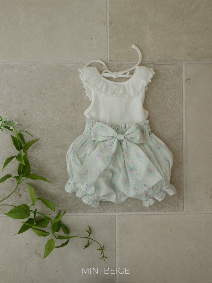 The Beige - Korean Baby Fashion - #babyoutfit - Frill Ribbon Wave Sleeveless - 11
