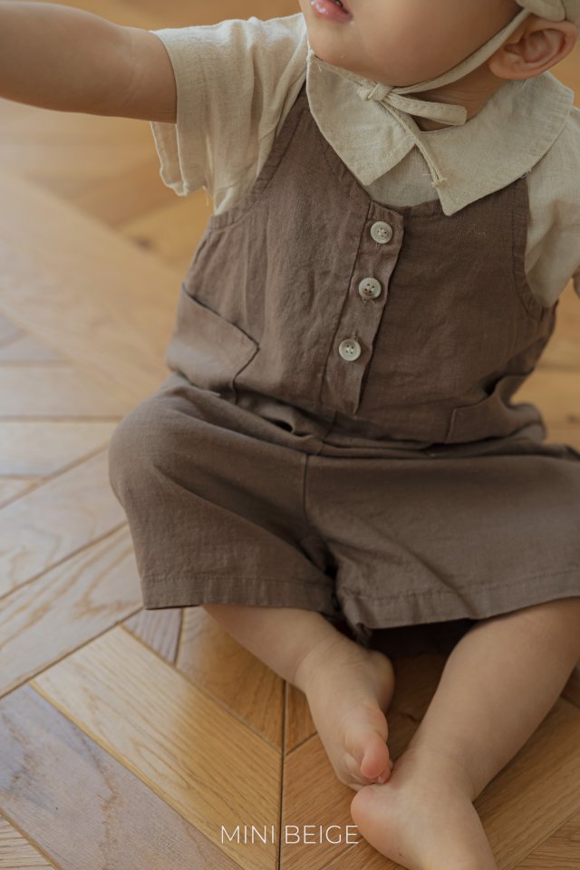 The Beige - Korean Baby Fashion - #babyoutfit - Linen Collar Tee - 7