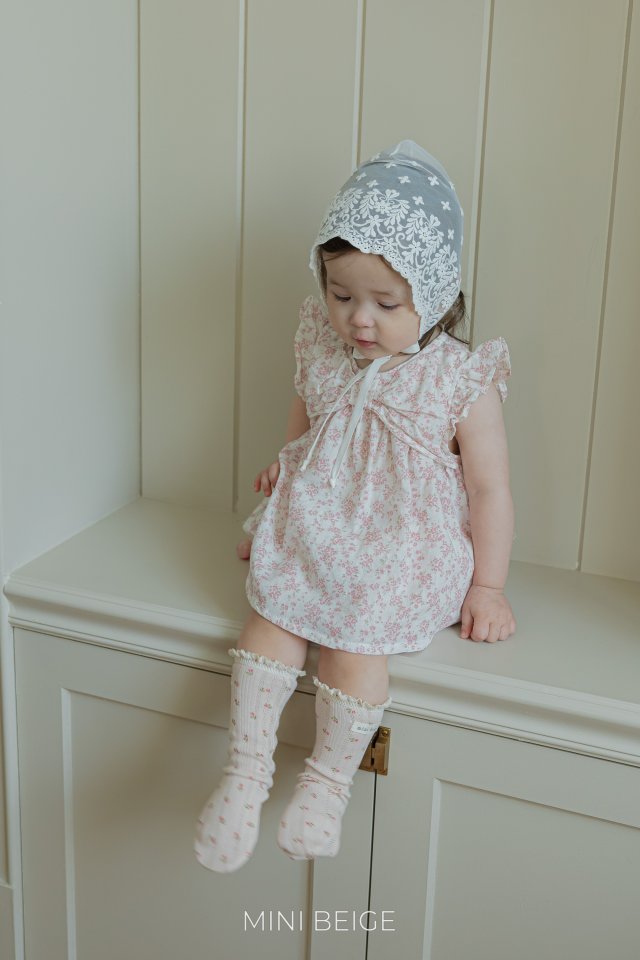 The Beige - Korean Baby Fashion - #babyoutfit - Flower Ribbon Blouse - 5