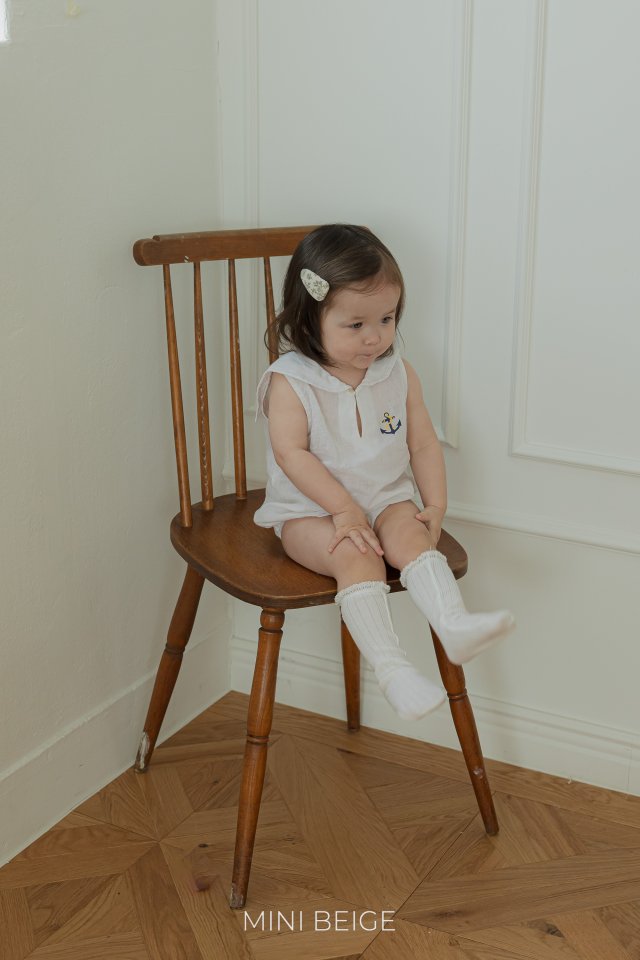 The Beige - Korean Baby Fashion - #babyoutfit - Sailor Sleeveless Suit