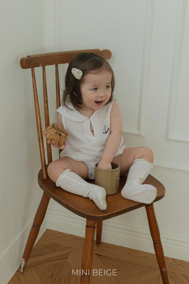 The Beige - Korean Baby Fashion - #babyoutfit - Sailor Sleeveless Suit - 2