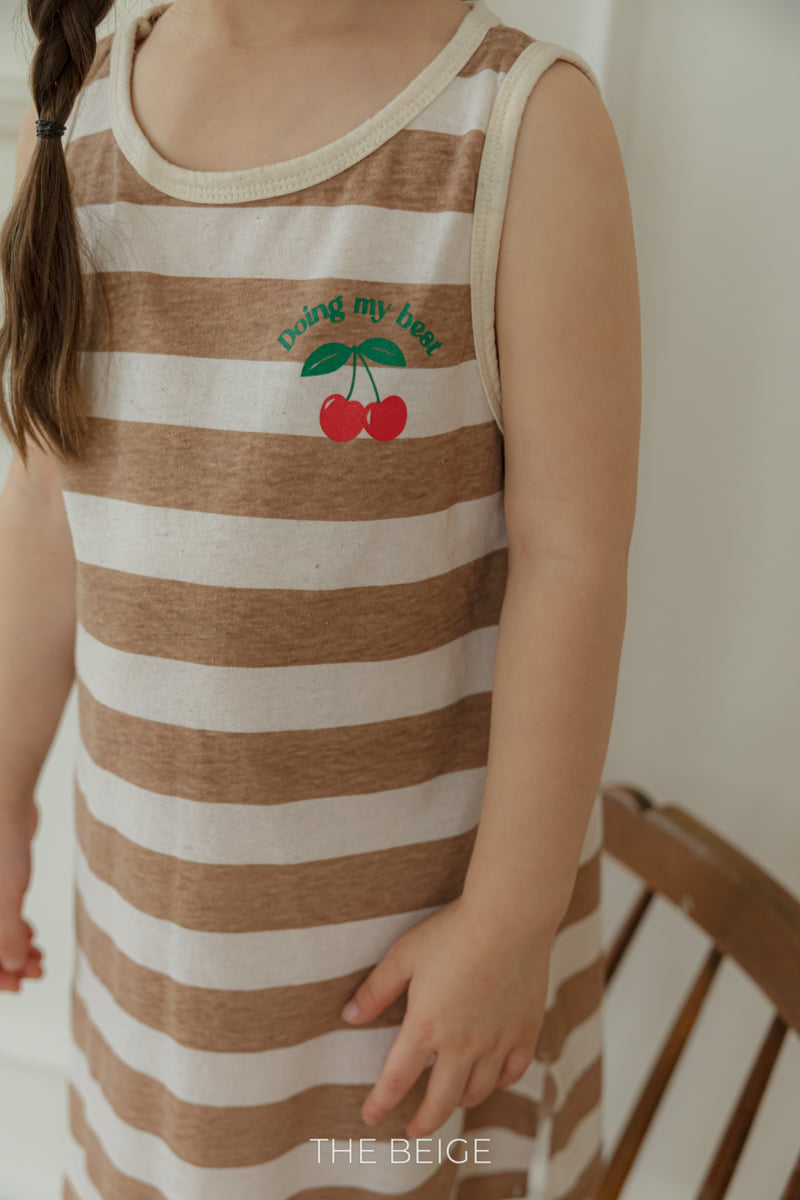 The Beige - Korean Baby Fashion - #babywear - Stripe Sleeveless One-piece - 7