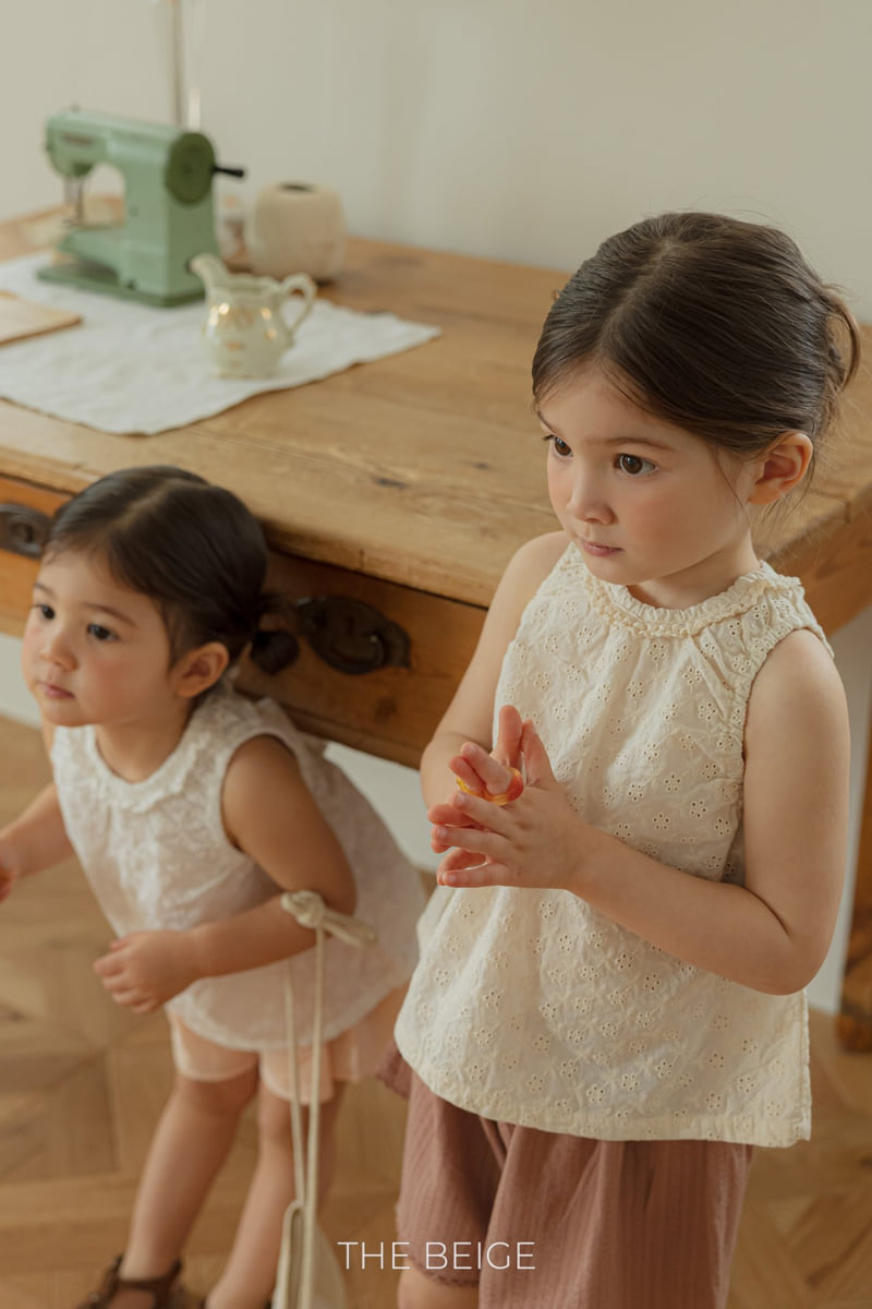 The Beige - Korean Baby Fashion - #babywear - Ribbon Sleeveless Blouse - 11