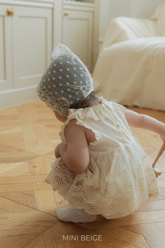 The Beige - Korean Baby Fashion - #babywear - Lace Bonnet - 5