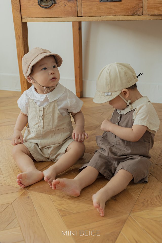 The Beige - Korean Baby Fashion - #babywear - Linen Collar Tee - 8