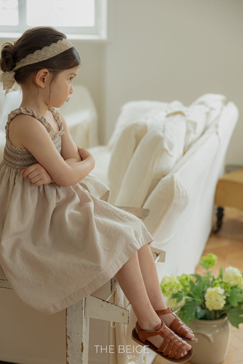 The Beige - Korean Baby Fashion - #onlinebabyboutique - Shirred Frill One-piece - 10