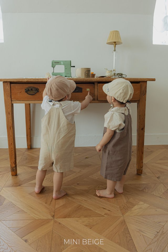 The Beige - Korean Baby Fashion - #onlinebabyboutique - Linen Collar Tee - 9