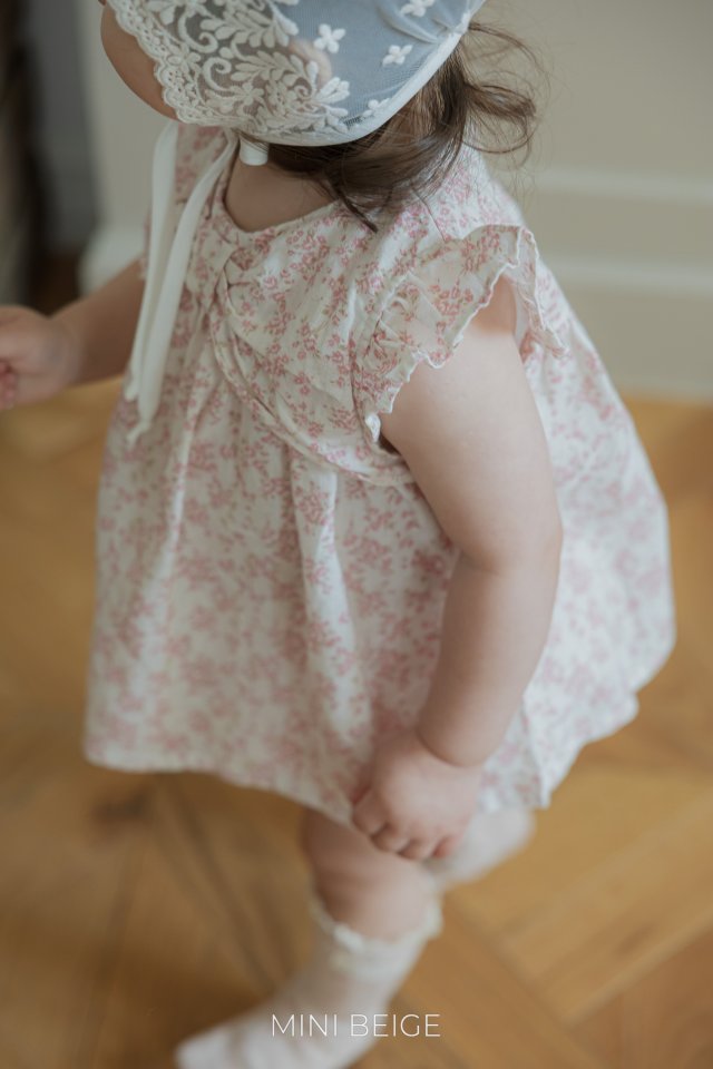 The Beige - Korean Baby Fashion - #onlinebabyboutique - Flower Ribbon Blouse - 8