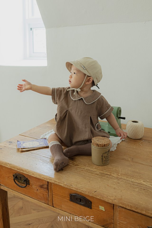 The Beige - Korean Baby Fashion - #onlinebabyboutique - Collar Suit - 2