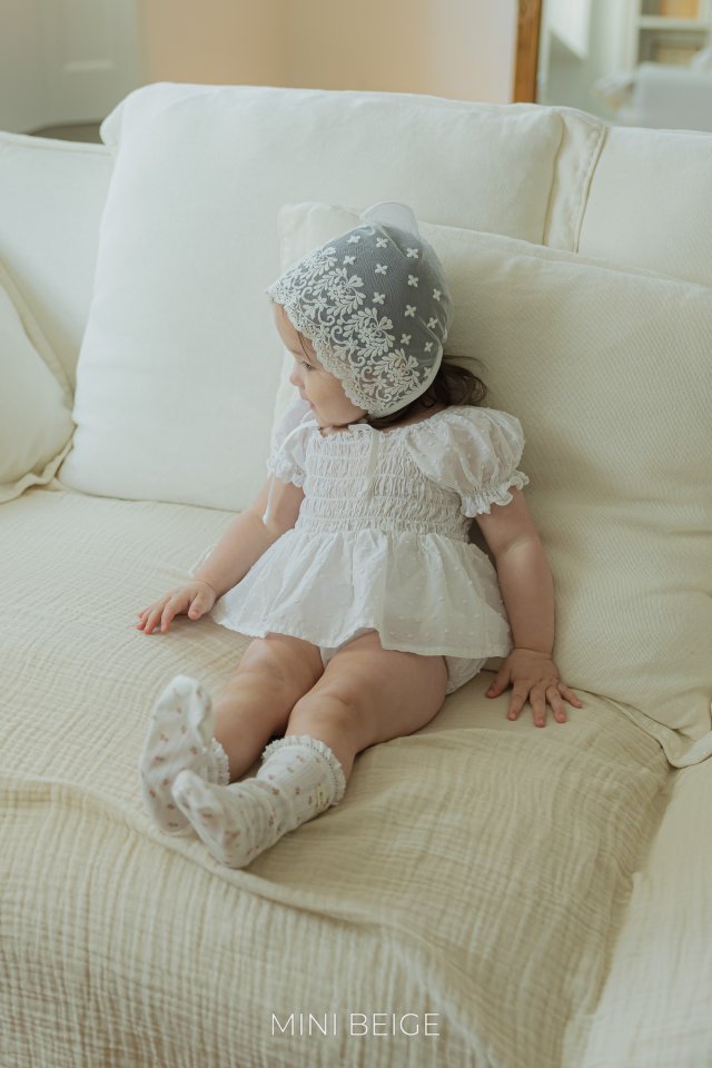 The Beige - Korean Baby Fashion - #onlinebabyboutique - Shirred Skirt Suit