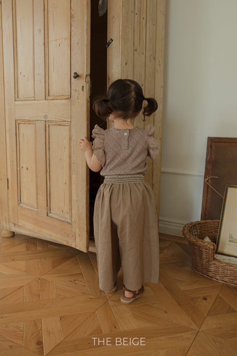 The Beige - Korean Baby Fashion - #onlinebabyshop - Shirred Skirt Pants - 11