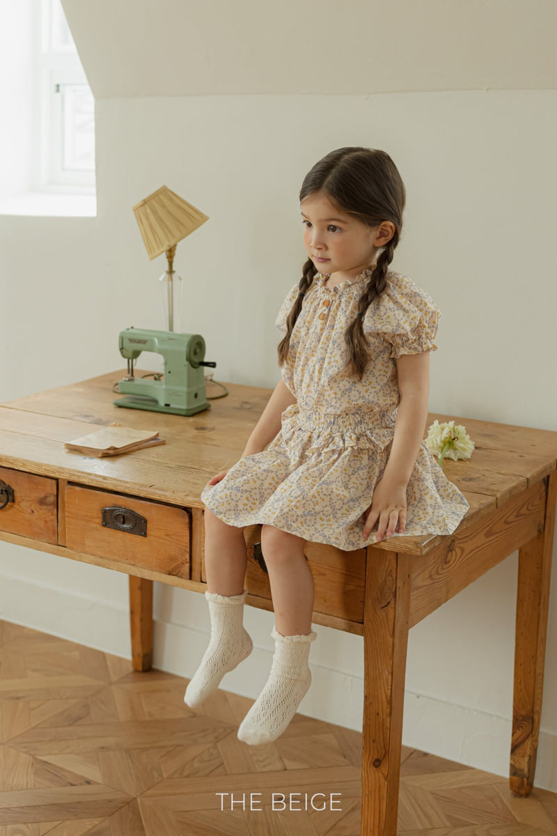 The Beige - Korean Baby Fashion - #onlinebabyshop - Frill Flower Skirt - 5