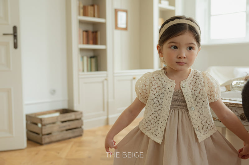 The Beige - Korean Baby Fashion - #onlinebabyshop - Shirred Frill One-piece - 11