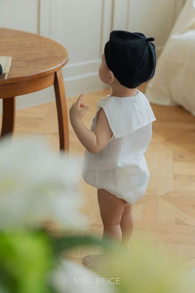 The Beige - Korean Baby Fashion - #onlinebabyshop - Sailor Sleeveless Suit - 5