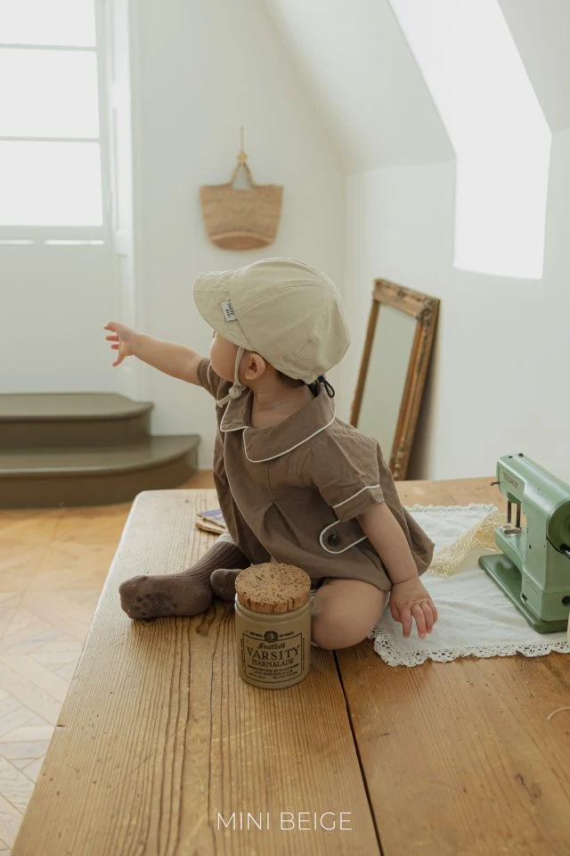 The Beige - Korean Baby Fashion - #onlinebabyshop - Collar Suit - 3