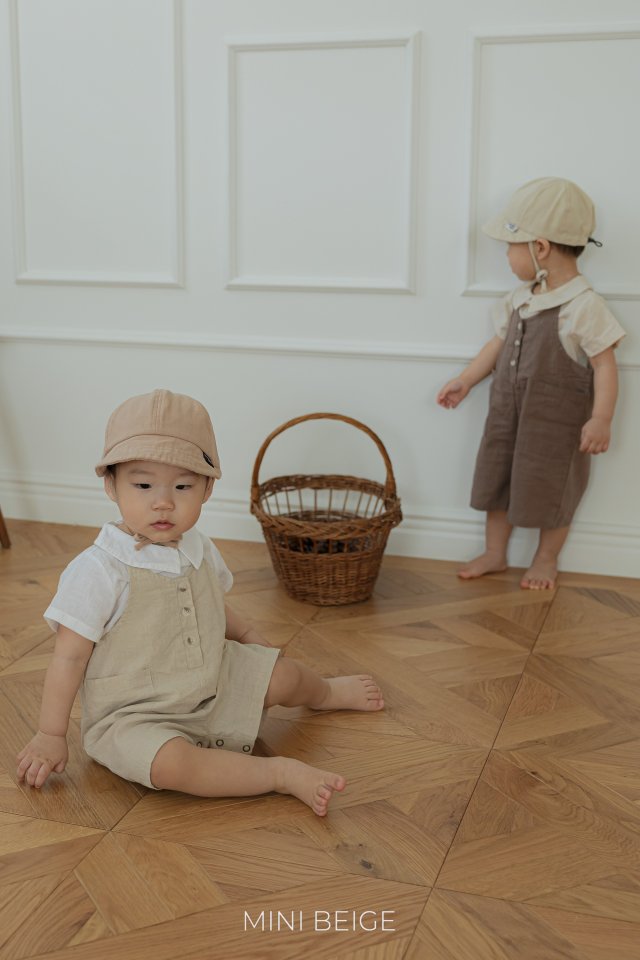The Beige - Korean Baby Fashion - #smilingbaby - Linen Collar Tee - 11