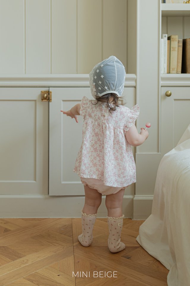 The Beige - Korean Baby Fashion - #smilingbaby - Flower Ribbon Blouse - 10