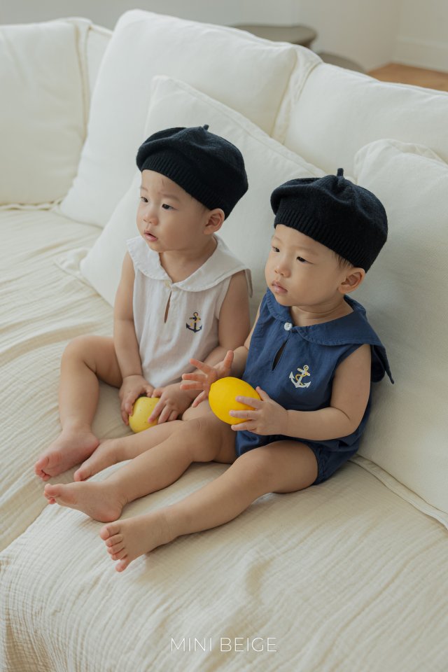 The Beige - Korean Baby Fashion - #smilingbaby - Sailor Sleeveless Suit - 6