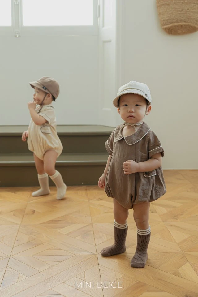 The Beige - Korean Baby Fashion - #onlinebabyshop - Collar Suit - 4