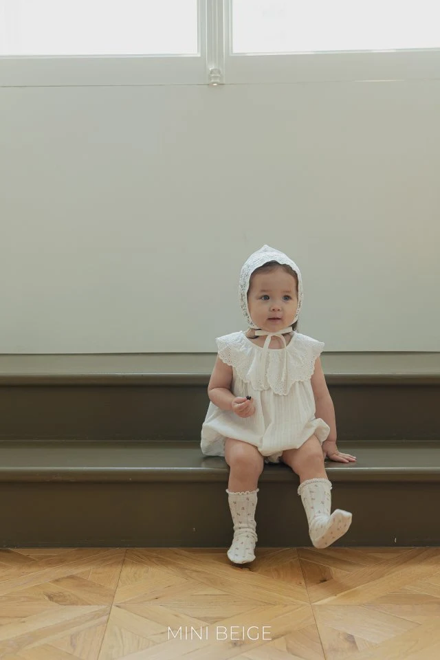 The Beige - Korean Baby Fashion - #smilingbaby - 25 Lace Sleeveless Suit