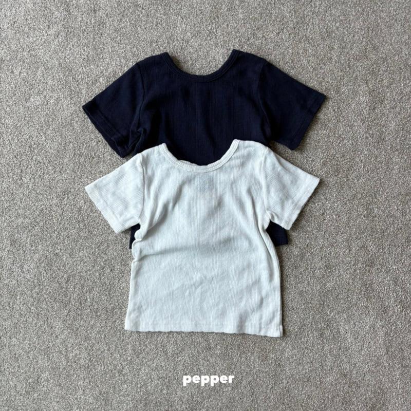 The Pepper - Korean Children Fashion - #kidsshorts - Fine X Short Sleeve Tee