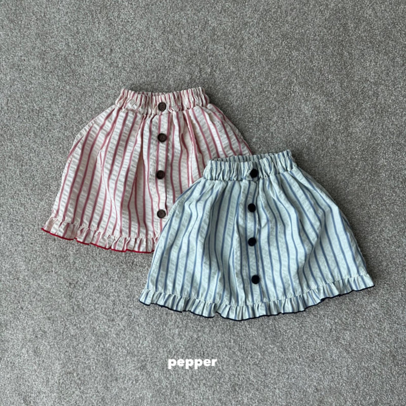 The Pepper - Korean Children Fashion - #kidzfashiontrend - Lala Button Skirt