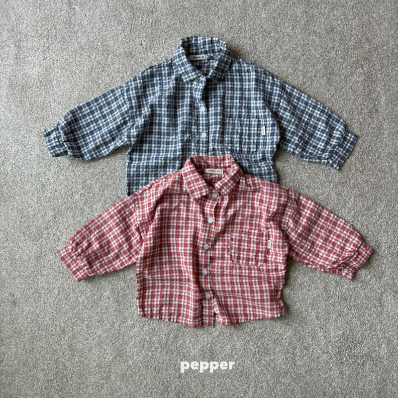 The Pepper - Korean Children Fashion - #prettylittlegirls - Summer Check Shirt